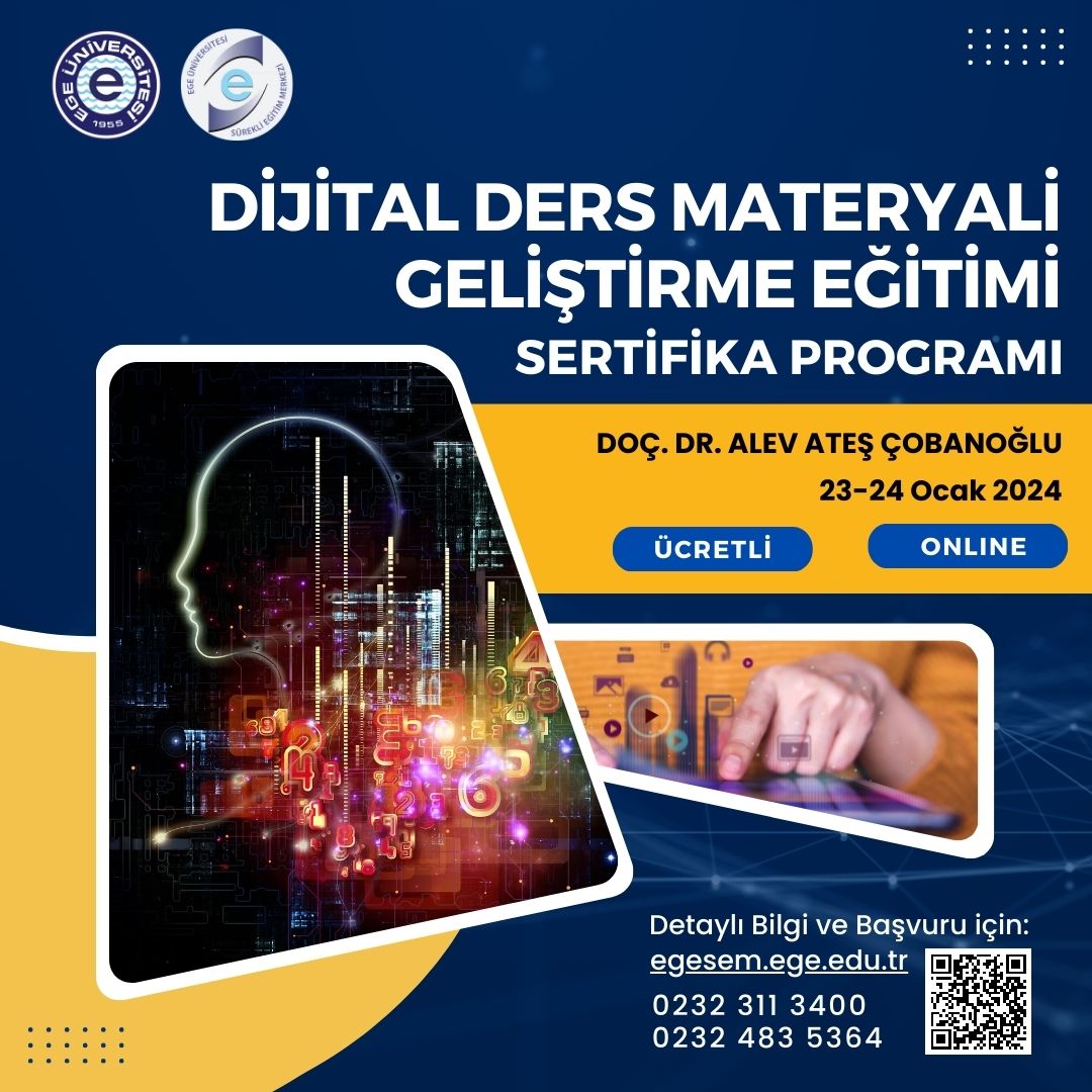 Dijital Ders Materyali Geliştirme Eğitimi Sertifika Programı